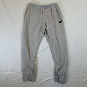 Nike Sportswear Mens Joggers Grey All Over Swoosh Print Fleece Pants Large
